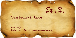 Szeleczki Upor névjegykártya